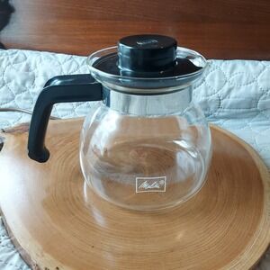 Melitta 4 Cup Glass Coffee Carafe Schott Duran 0513 Clear Black Replacement Pot